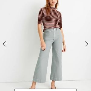 Madewell Emmett Wide Leg Crop, green 28